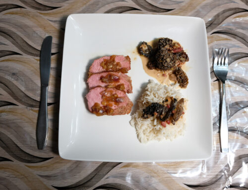 Roti de porc aux morilles